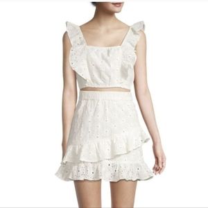 7 for all mankind eyelet lace top. NWT. Size XL.